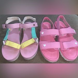 Stoney Clover Lane x Target  sandal Bundle both size 10 pink and multicolored